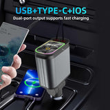 120W 4 in 1 Retractable Car Fast Charger