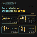 4-in-1 Fast Charging Cable 100W | USB-C, Lightning & Micro USB